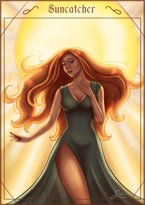 Illustration eines jungen Magiers der Feuer zaubert und auf einem Stein sitzt.